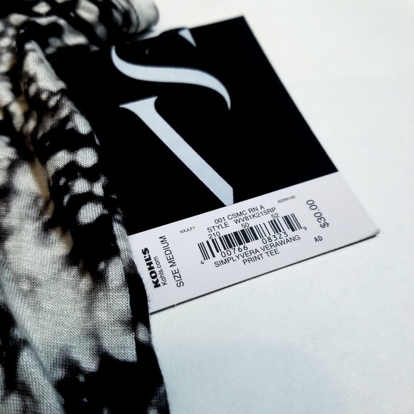 Simply Vera Vera Wang Black & White Top - Picture 6 of 8